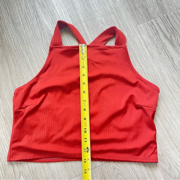 SWIMSUIT 2 PIECE SIZE XL ORANGE RIBBED WOMEN SWIMSUIT - Picture 8 of 13